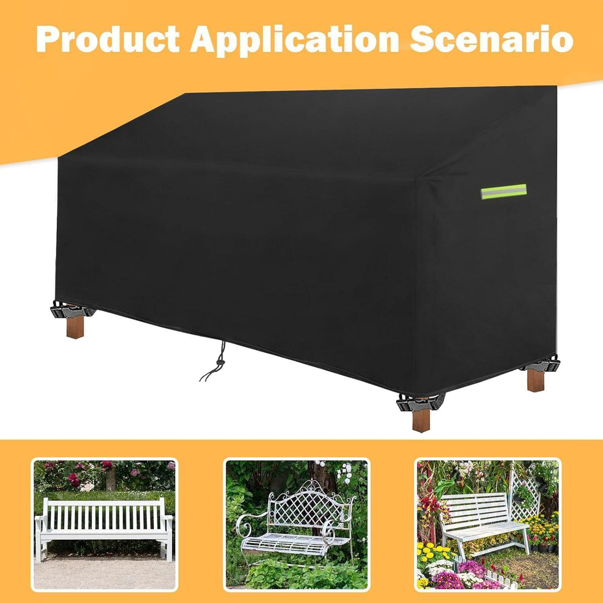 Gartenbank Abdeckung Wasserdicht 165x67x65/91cm Schutzhülle