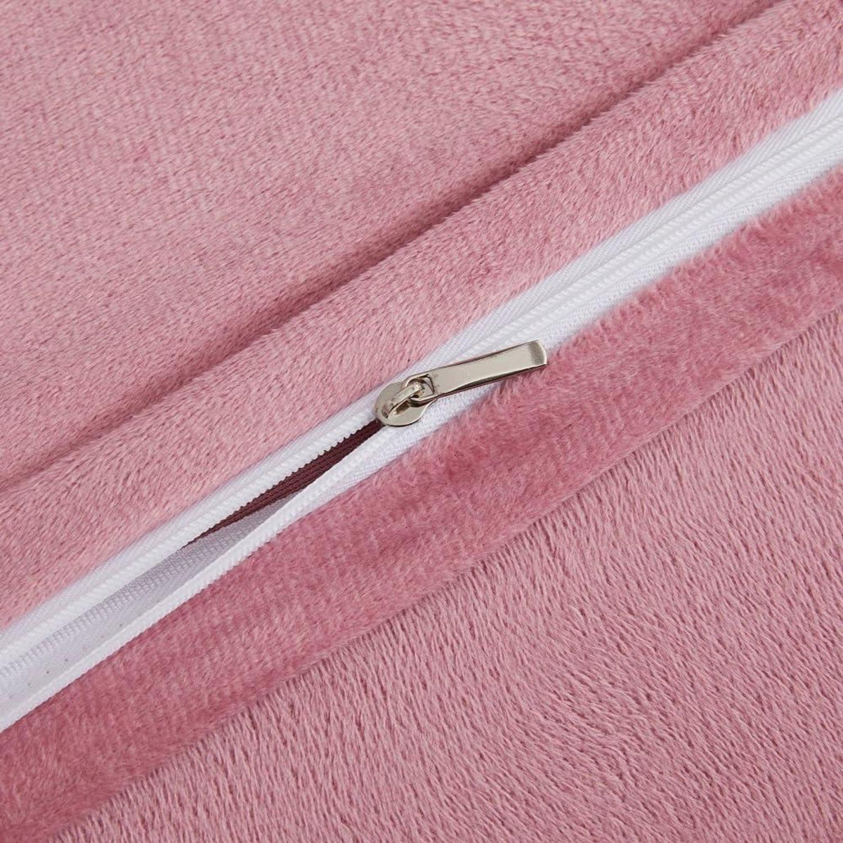 Flauschige Winter Bettwäsche Set Rosa 135x200cm