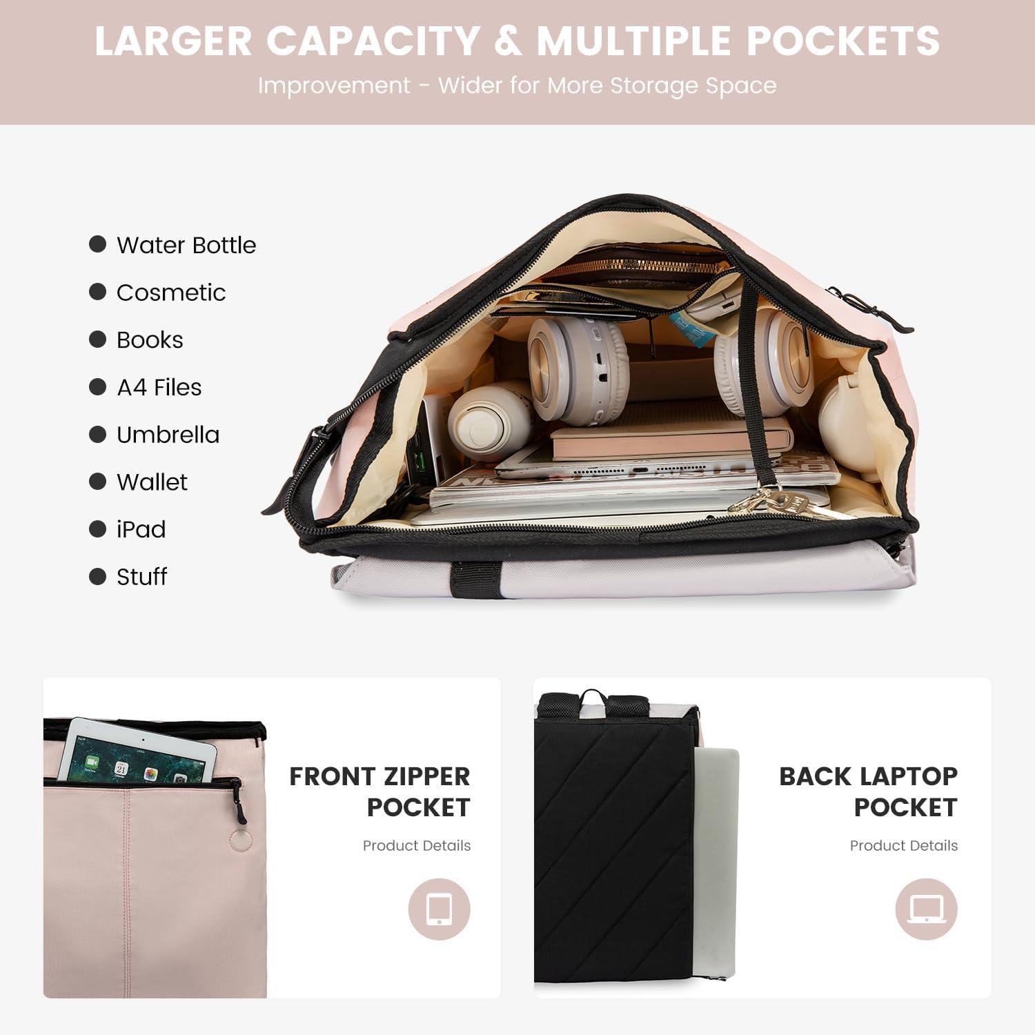 Großer Laptop Schulrucksack Mädchen Teenager 15,6 Zoll