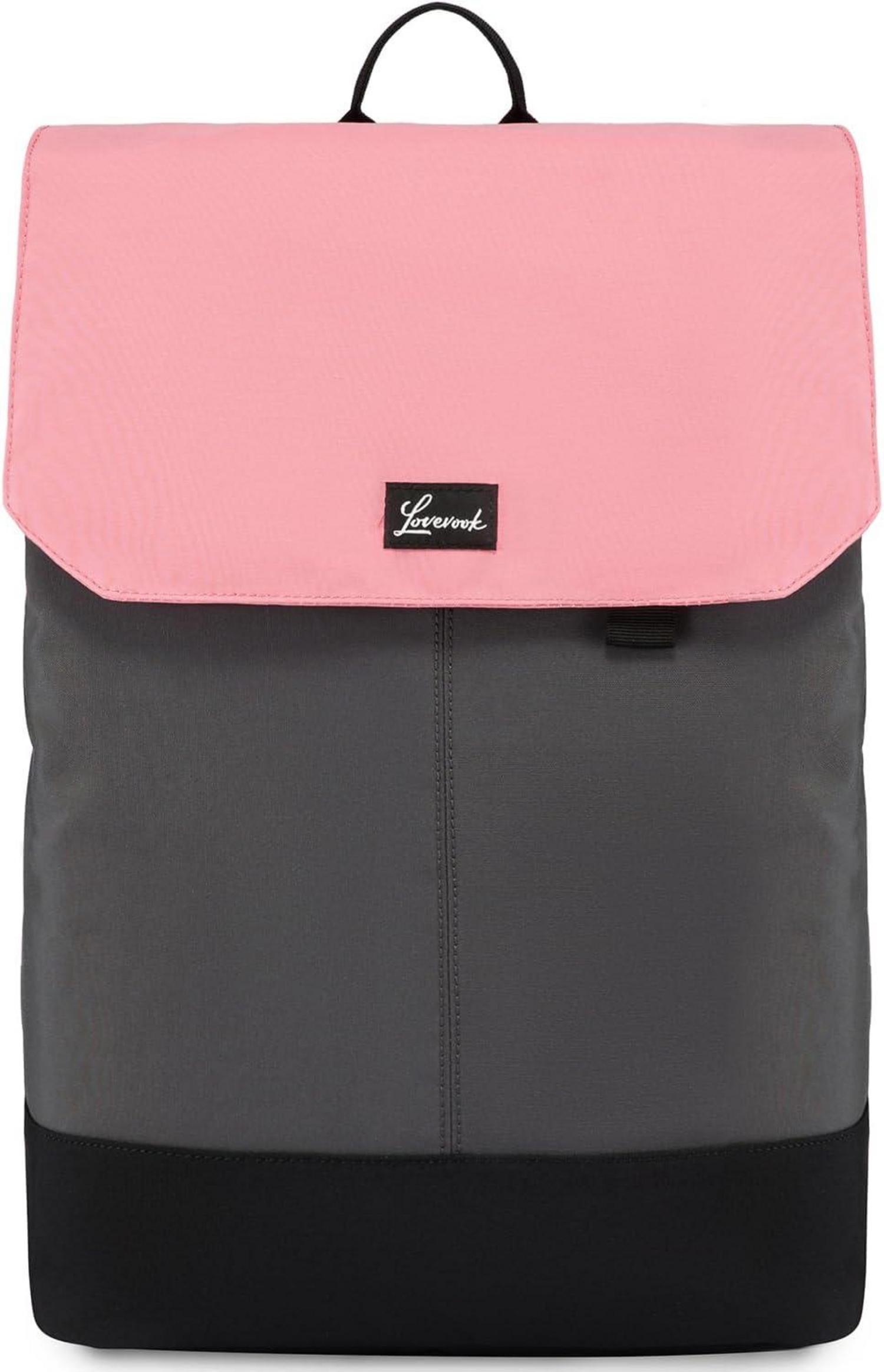 Damen Rucksack 15,6 Zoll Laptopfach Wasserdicht Elegant Hellrosa