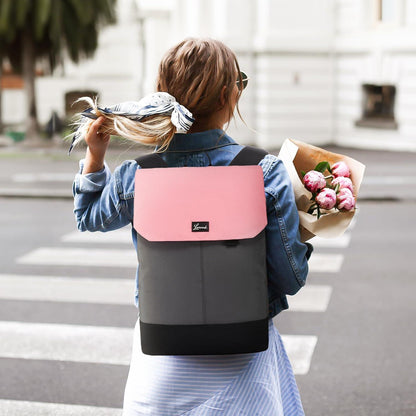 Damen Rucksack 15.6 Zoll Laptop Wasserdicht Hellrosa