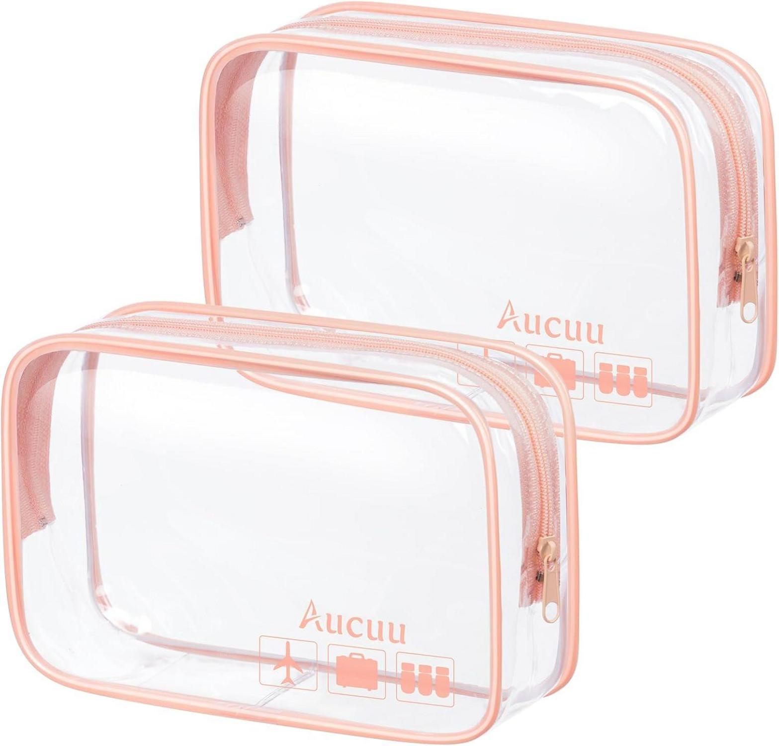 Transparente TSA-zugelassene Kulturtaschen Set - 2 Stück