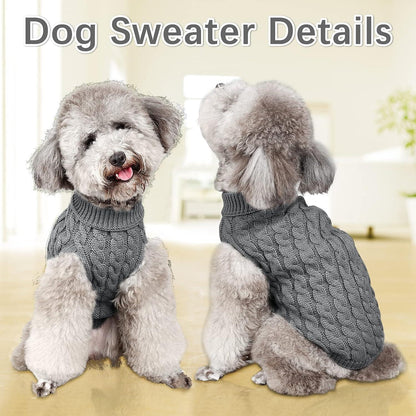 Hundepullover Winter Warmer Strickpullover Rollkragen Katzen Hunde