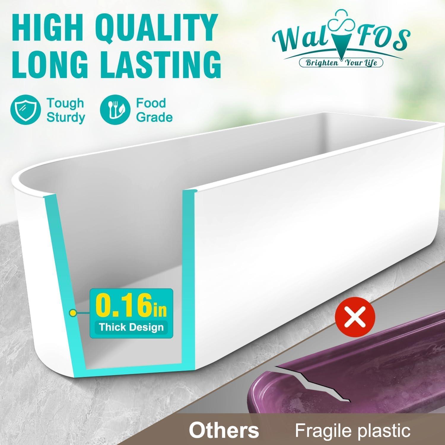 Eisbehälter 1.5L Silikon-Deckel stapelbar Gefrierschrank Joghurt 2er-Set