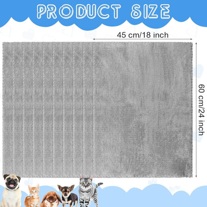 10er Set Wasserdichte Meerschweinchen Decken Grau 18 x 24