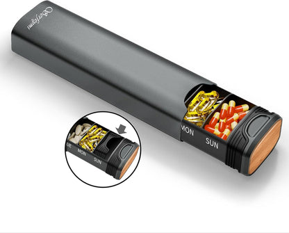 Tablettenbox 7 Tage Metall Medikamenten Organizer