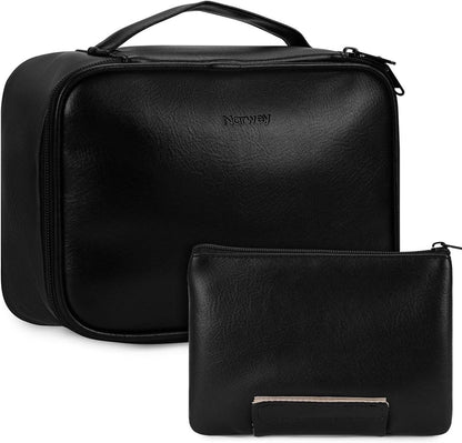 Narwey Reise Kosmetiktasche Damen Make-up Organizer Schwarz