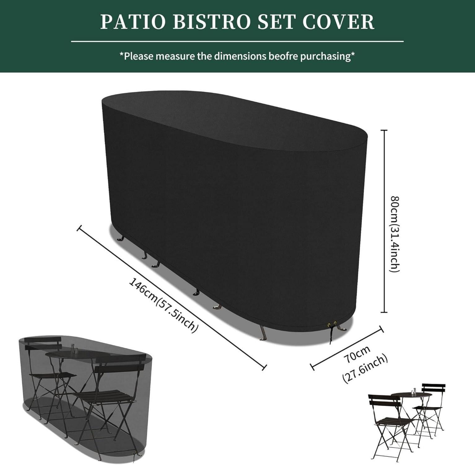 Funshot Bistro Set Abdeckung 420D Oxford Gewebe 146x70x80cm