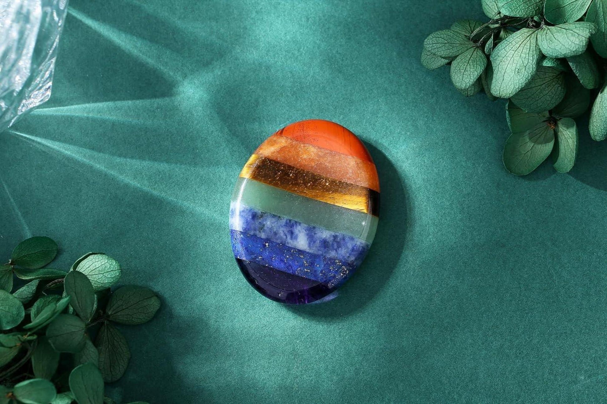 Chakra Kristalle Steine Natürlich poliert Oval Taschenstein