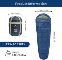 Naturehike Mumienschlafsack Baumwolle Camping Erwachsene