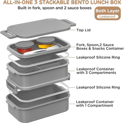 WayEee Lunchbox 2130ml BPA frei Auslaufsicher für Büro, Schule