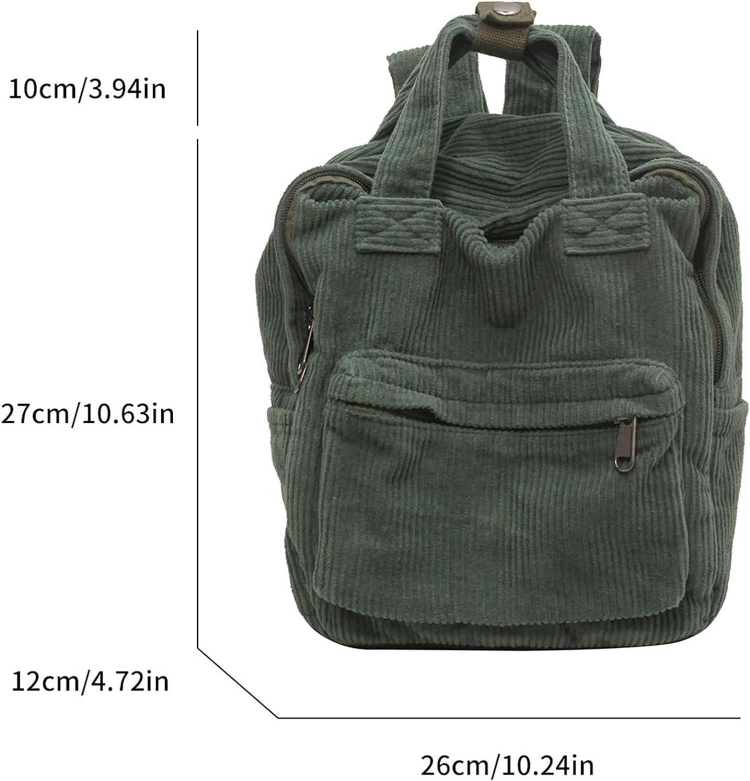 Damen Rucksack Klein Cord Cityrucksack Daypack Lässig Schule