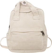 Kleiner Makukke Cord Damen Rucksack Beige Backpack DIY-fähig