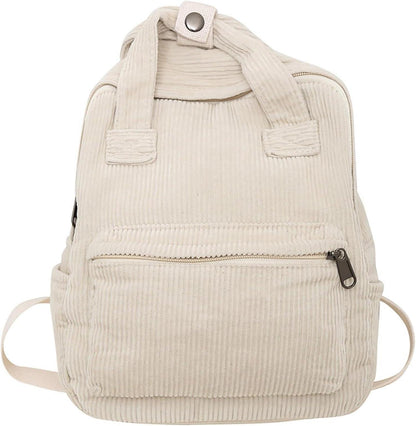 Kleiner Makukke Cord Damen Rucksack Beige Backpack DIY-fähig