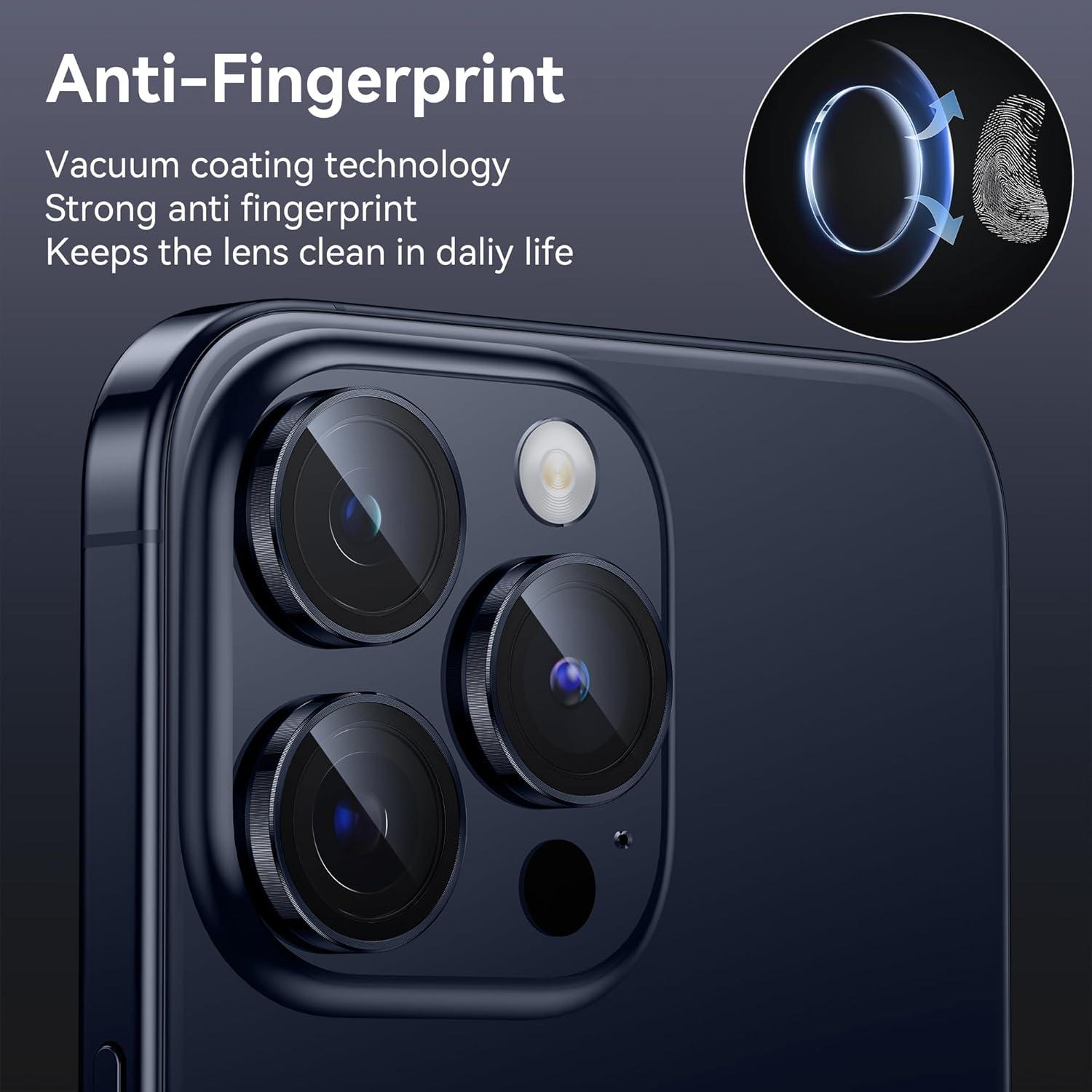 iPhone 15 Pro Max Kameraschutz 9H Härte Blasenfrei Gehärtetes Glas