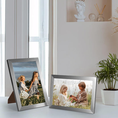 18er-Set Bilderrahmen 9x13 cm Wand Tisch Galerie Collagen Display Silber
