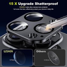 WSKEN iPhone 15 Pro Max Kameraschutz Aluminiumglas Cover