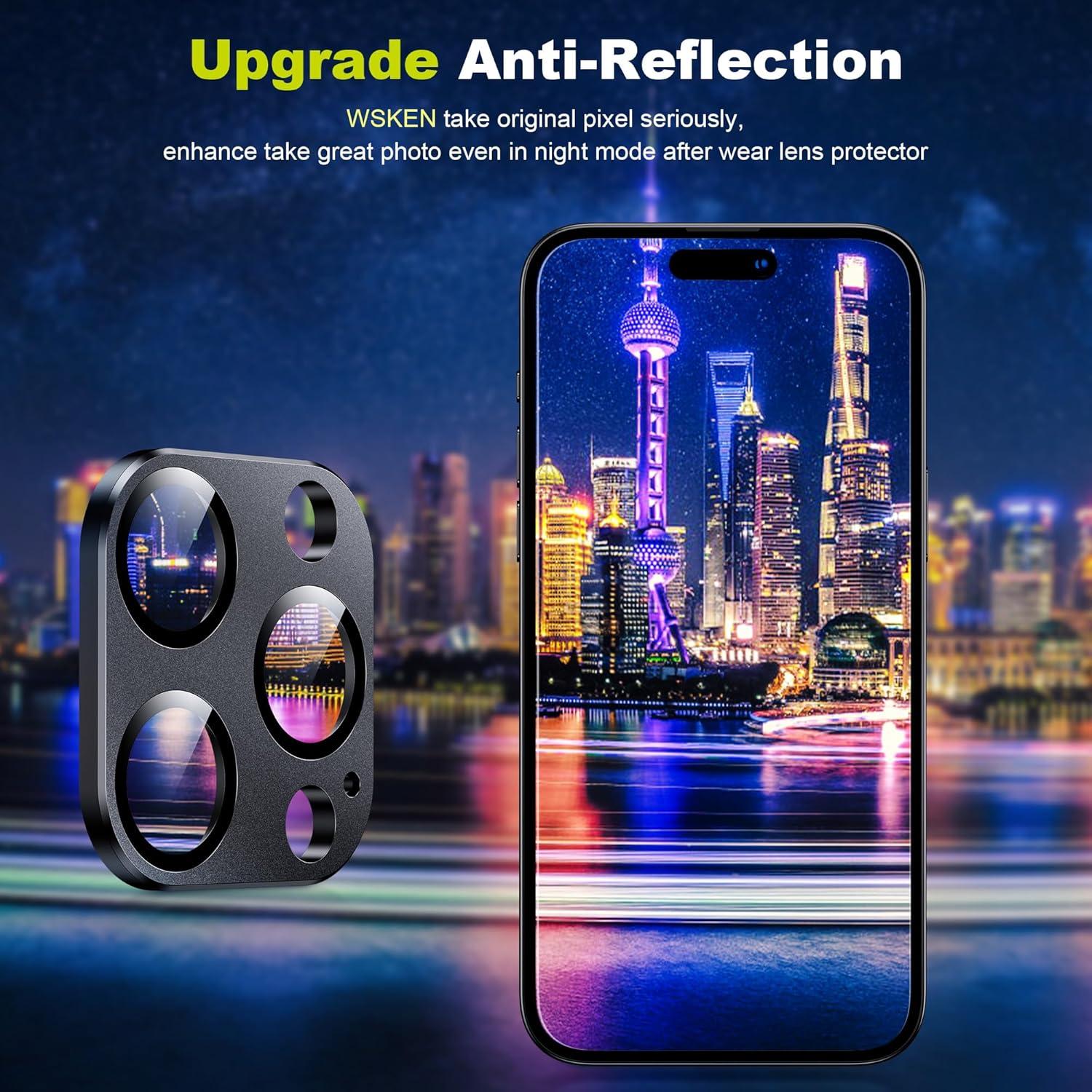 Kameraschutz iPhone 15 Pro Max Pro 15 Cover Glas Schwarz