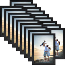18er Bilderrahmen Set für Wand und Tisch, Schwarz 13x18 cm