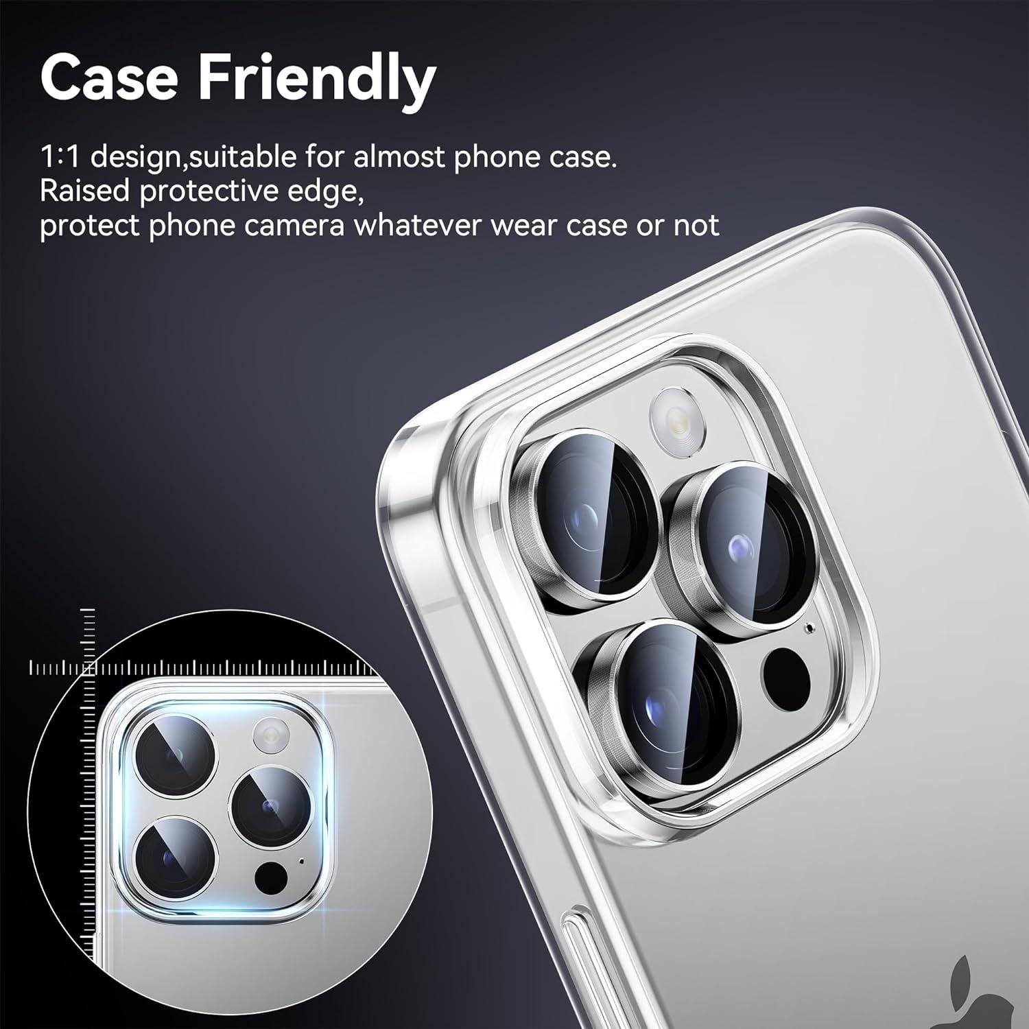 Kameraschutz Gehärtetes Glas für iPhone 15 Pro Max/15 Pro - 9H Härte, Blasenfrei