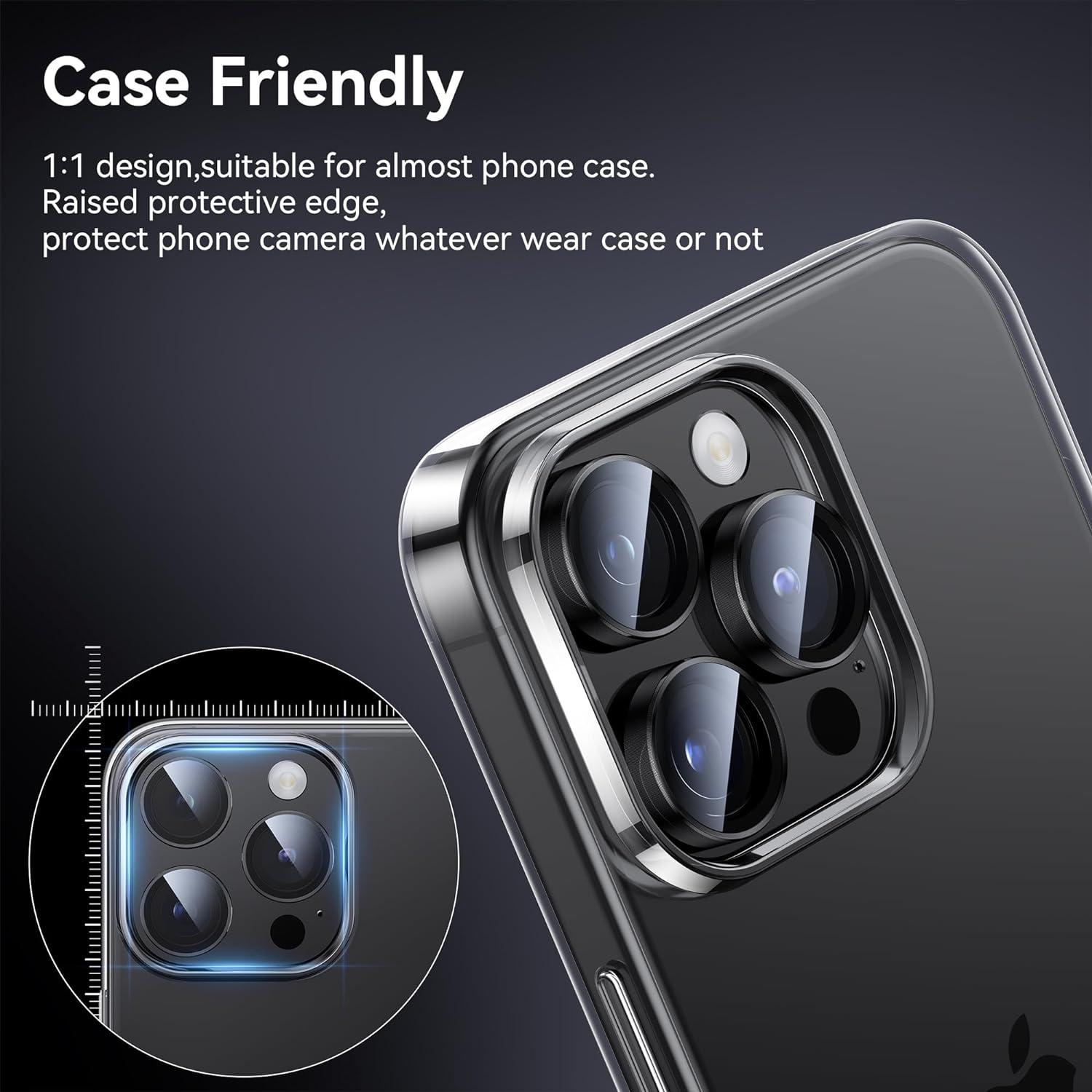Kameraschutz für iPhone 15 Pro Max/15 Pro - 9H Härte, HD Kratzfest