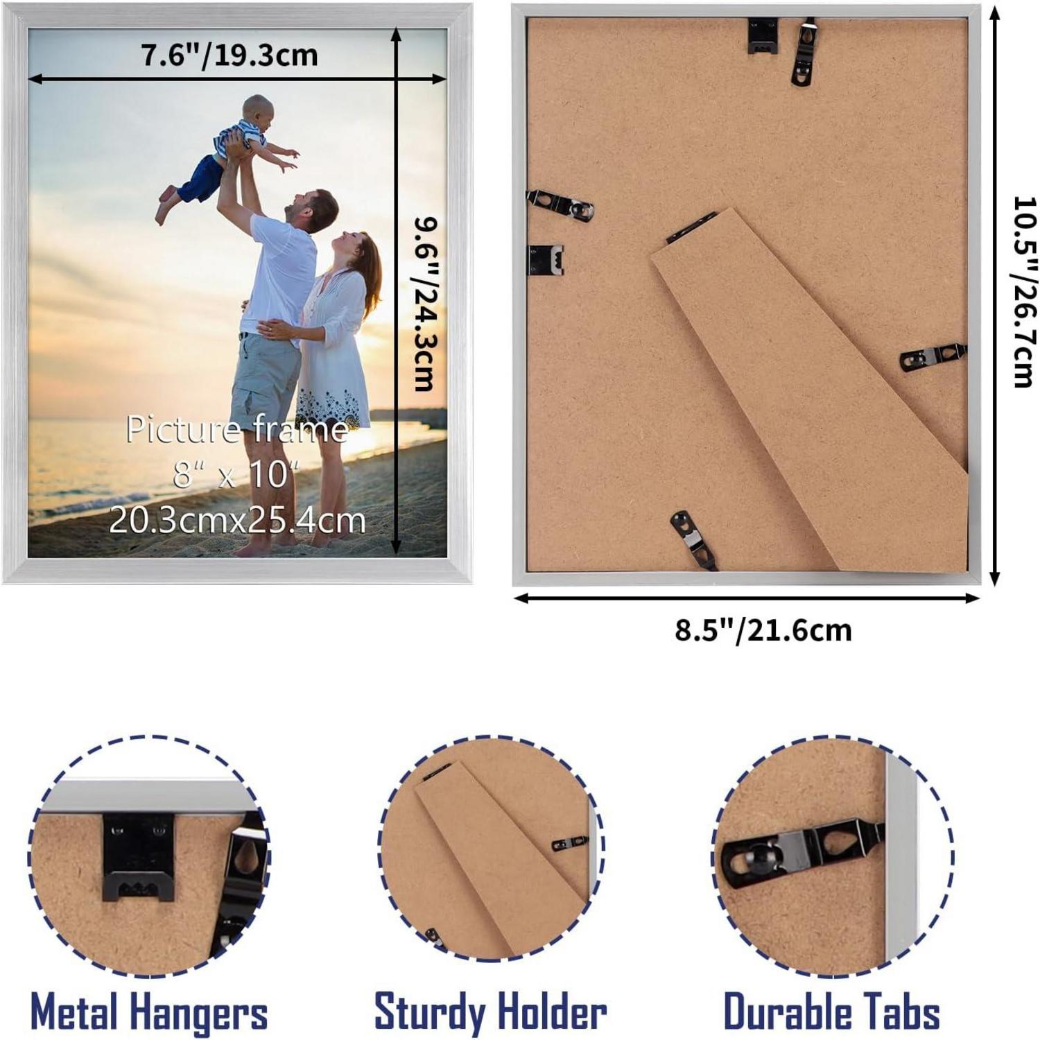 Bilderrahmen 20x25 cm 18er-Set Wand Tisch Geschenk Silber