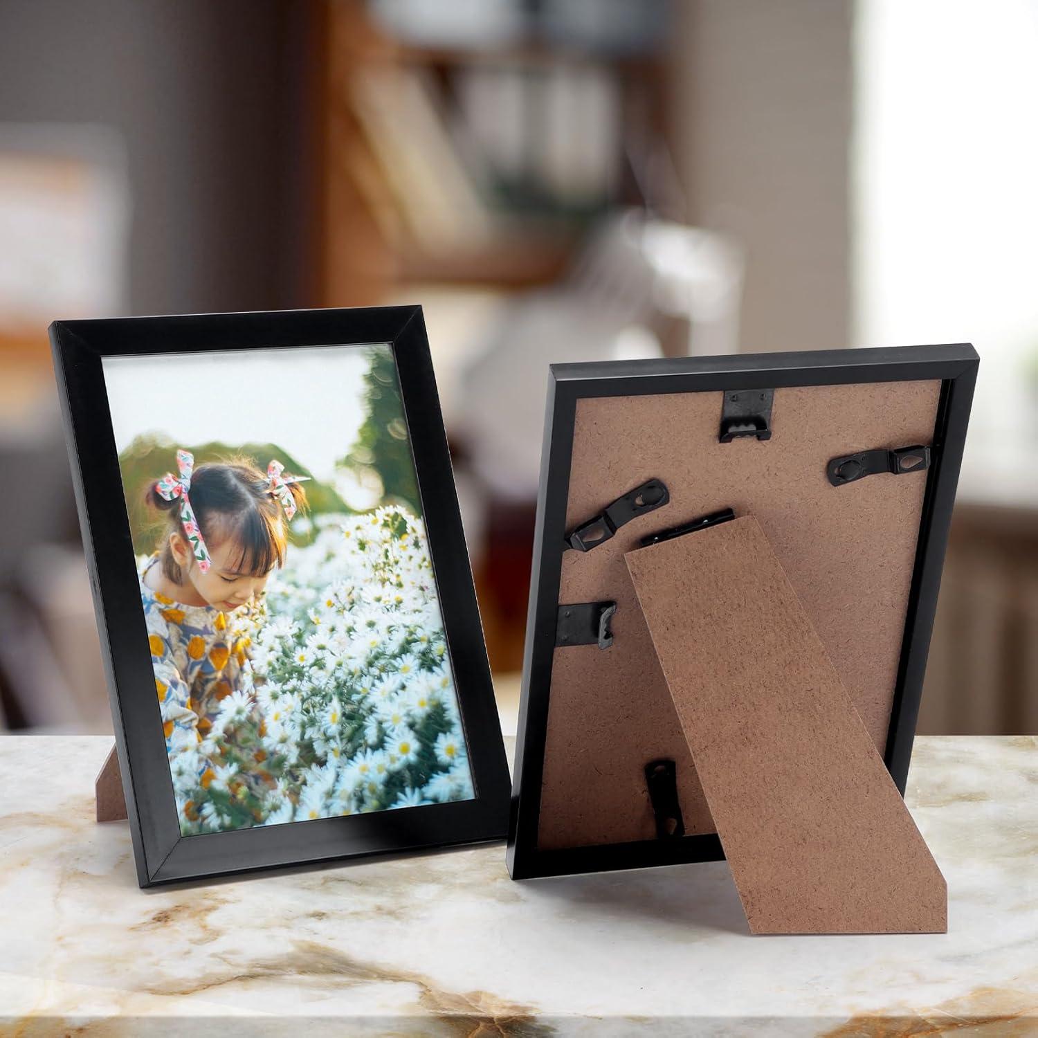 Bilderrahmen 10x15 cm 18er-Set für Wand und Tisch Schwarz