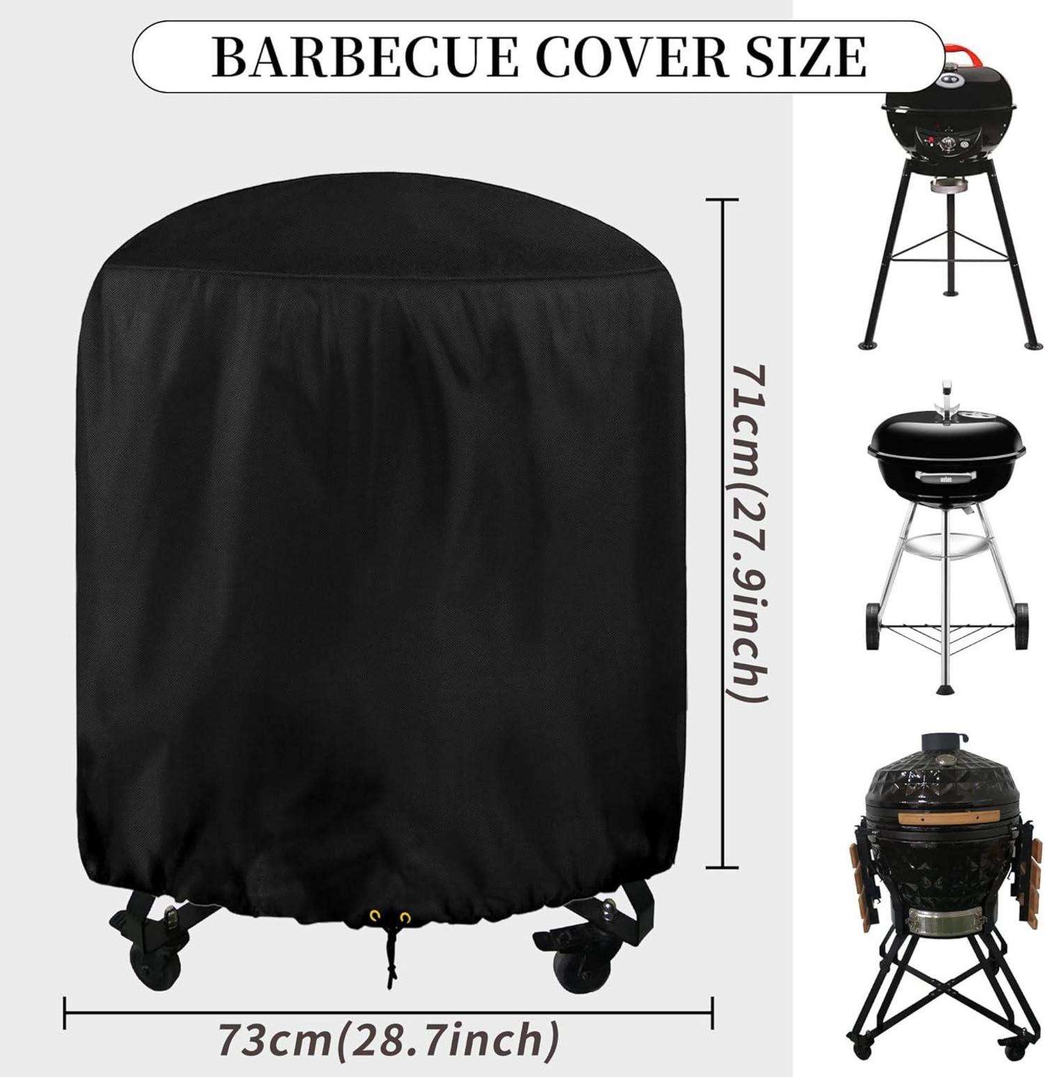 Grillabdeckung Ø 73cm Kugelgrill Runder Abdeckung 420D