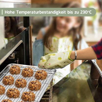 Edelstahl Kuchengitter Set, 2er Pack, 38,6 x 28,4 cm, Backen Kühlen Grillen