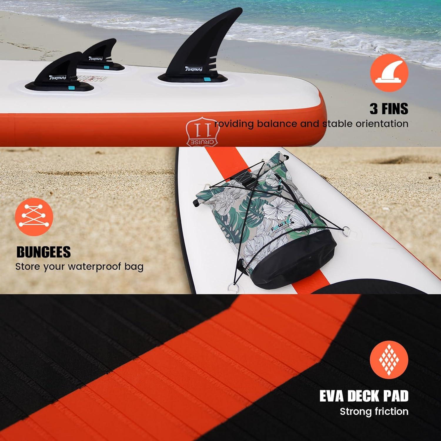 FunWater Aufblasbares Stand Up Paddle Board SUP Paddleboard für Erwachsene
