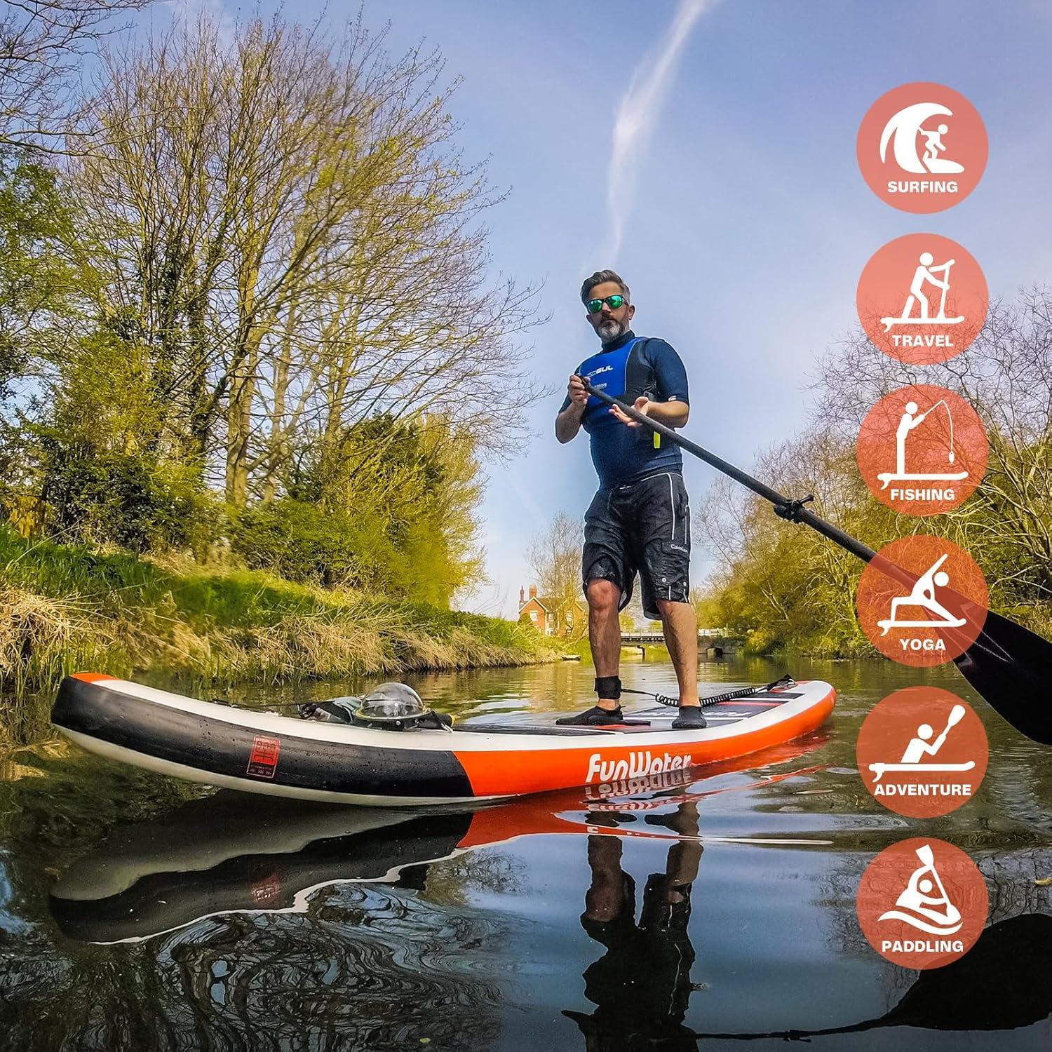 Aufblasbares Stand Up Paddle Board Sup mit Verstellbarem Paddel und