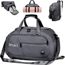 40L Sporttasche Wasserdicht Reisetasche Schuhfach Nassfach Rucksackfunktion
