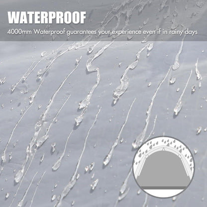 Kuppelzelt 3-4 Personen wasserdicht 4000mm mit Vorzelt grün