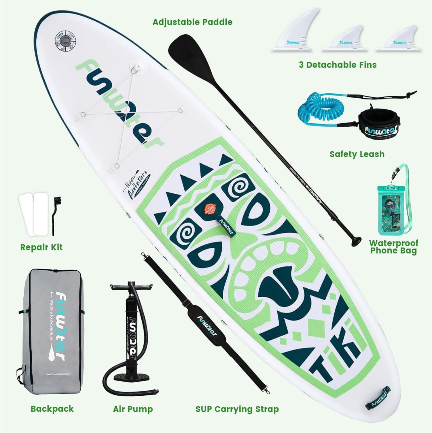 Aufblasbares Stand Up Paddling Board SUP Board Zubehör Set 2 Konfigurationen