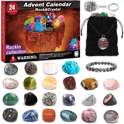 Adventskalender 2024 Kinder Kristalle-24 Tage Natur