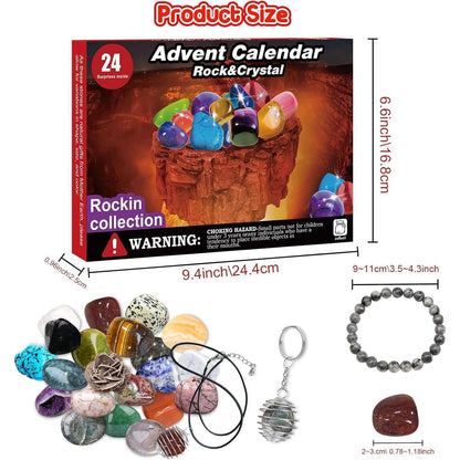 Adventskalender 2024 Kinder Kristalle-24 Tage Natur