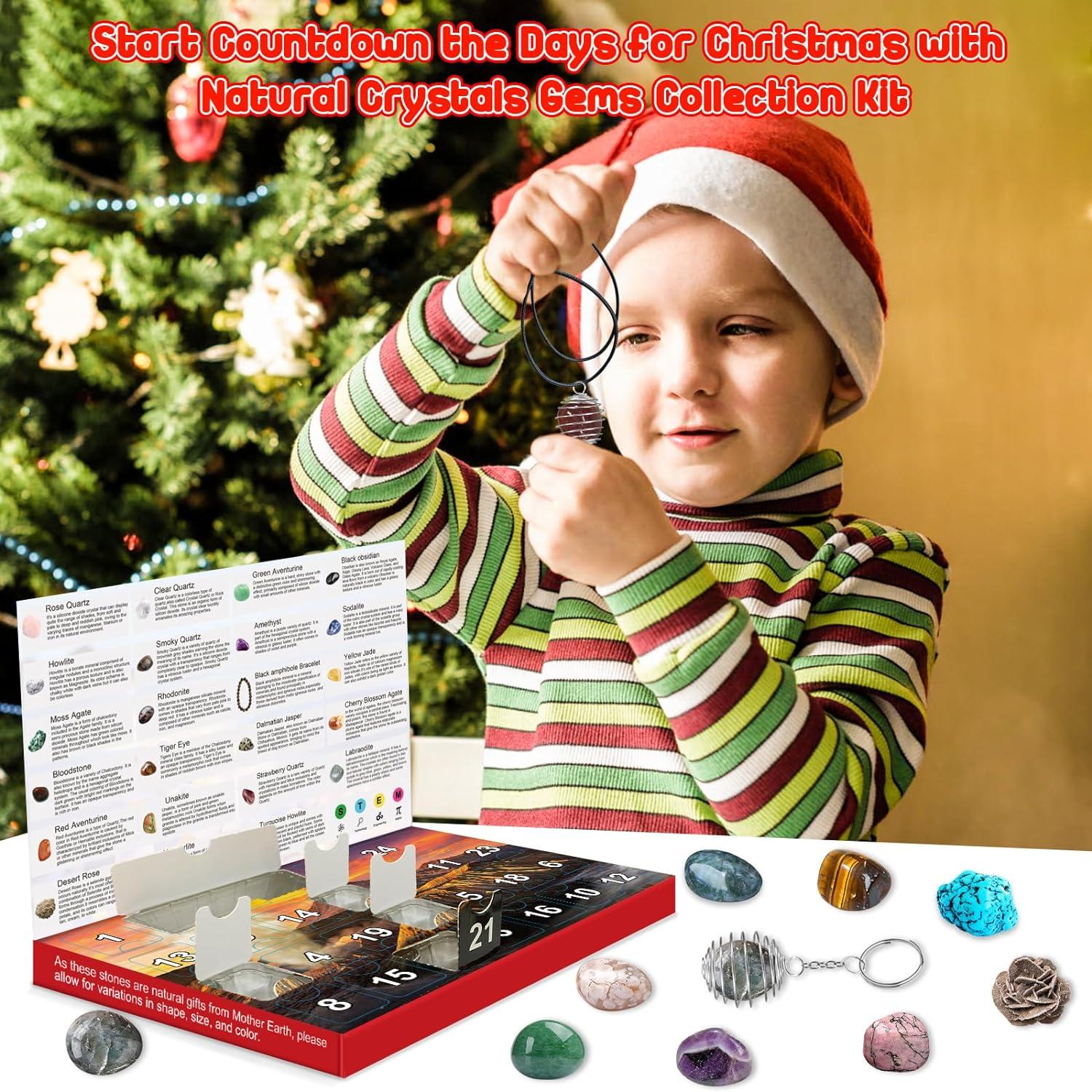 Adventskalender Kristalle 2024 Weihnachtskalender Natürliche