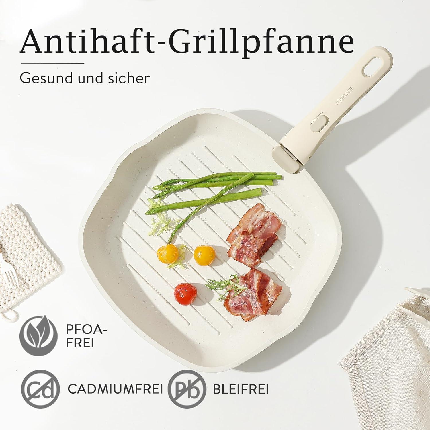 Topfset Pfannenset abnehmbaren Griffen 6-teilig Antihaft