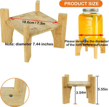 Getränkespender Ständer Bambus 3,5 Liter Wasserkrüge 7,3