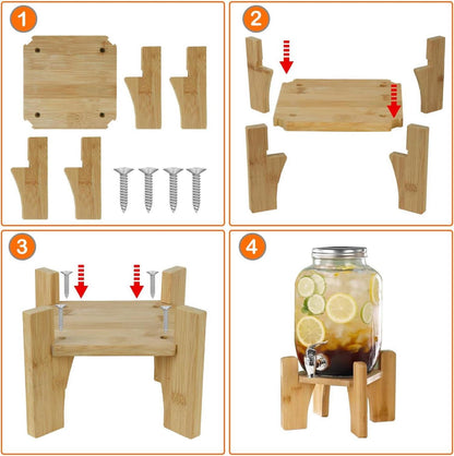 Getränkespender Bambusständer 3,5 Liter 7,7 Zoll