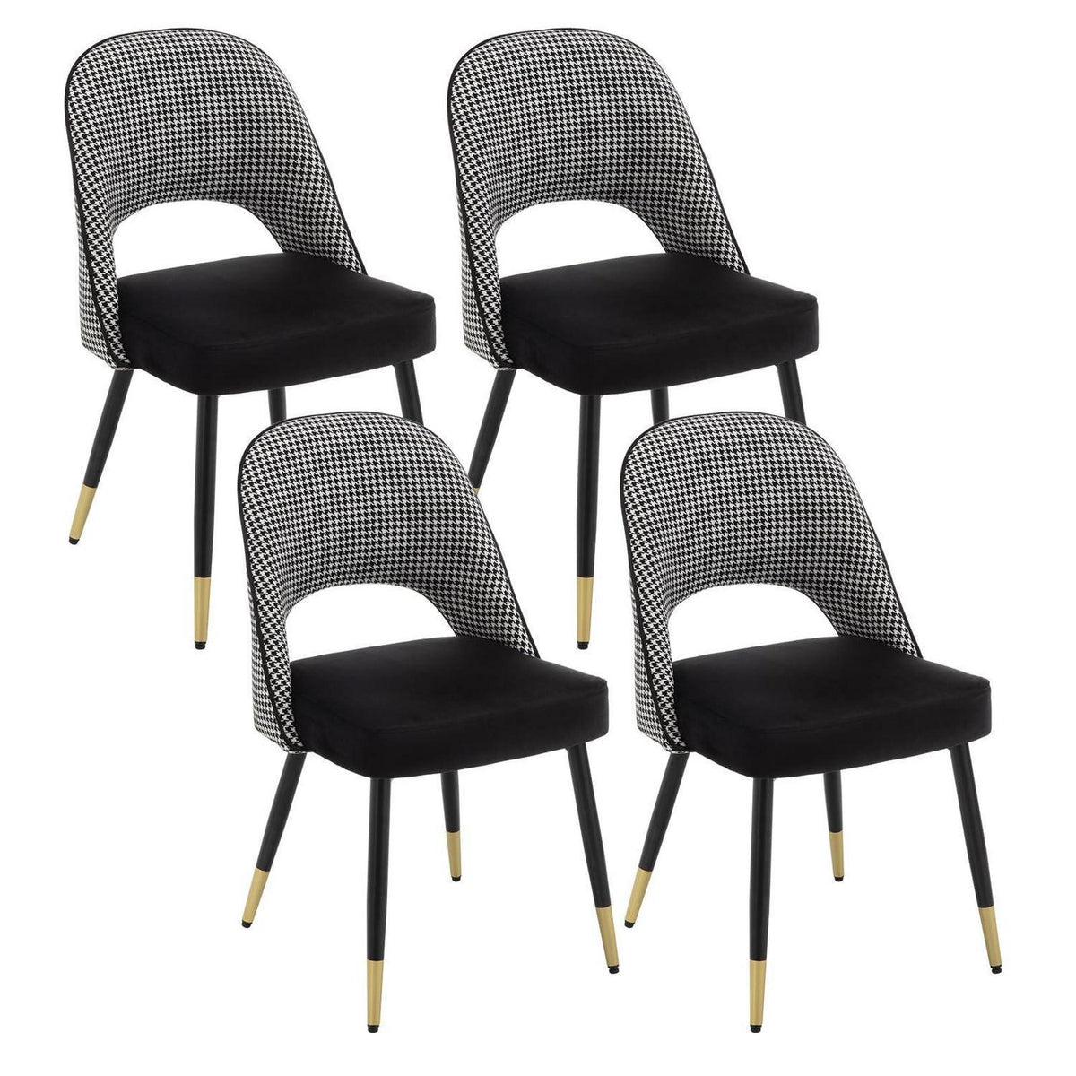 Samt Esszimmerstühle 4er Set – Modern & Komfortabel
