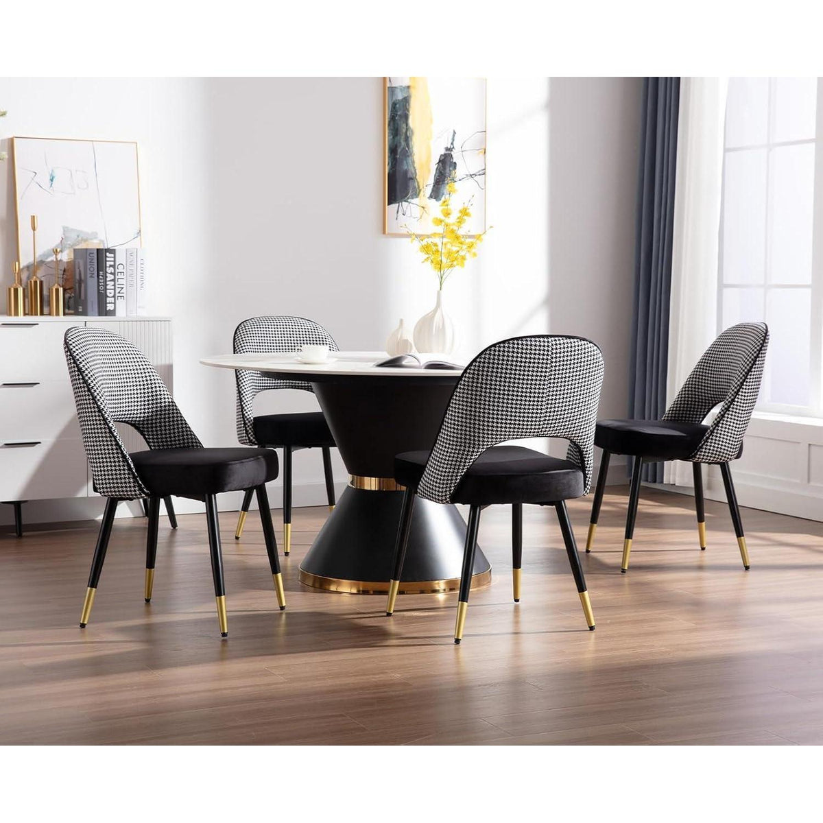 Samt Esszimmerstühle 4er Set – Modern & Komfortabel