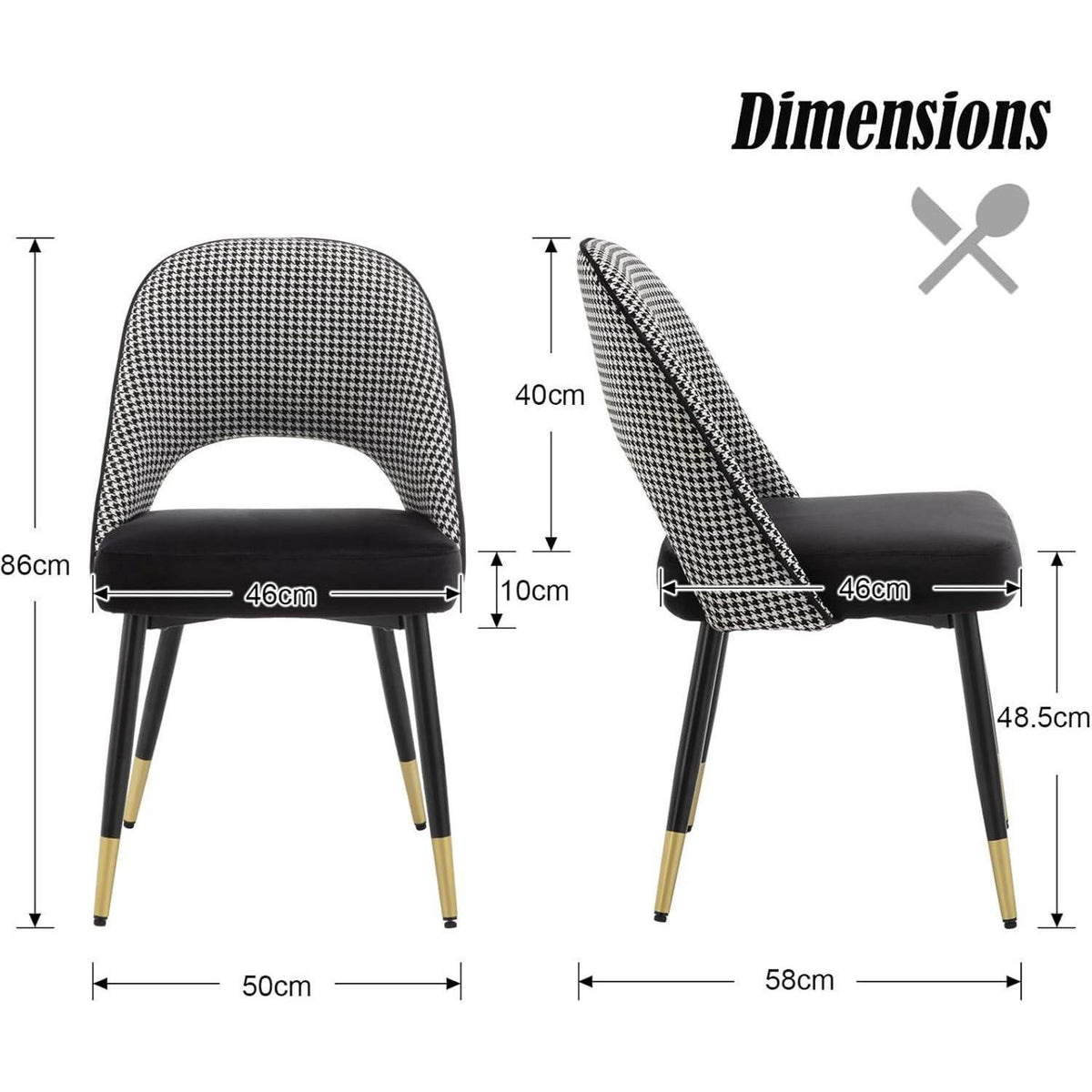 Samt Esszimmerstühle 4er Set – Modern & Komfortabel