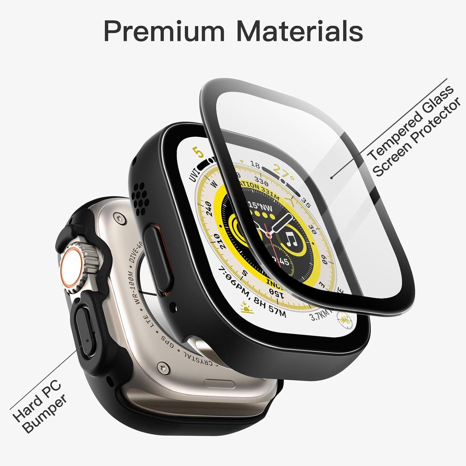 Schutzhülle Displayschutz Apple Watch Ultra 2/1 49mm Schwarz