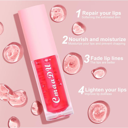 6er Pack Glänzender Fruchtiger Lip Gloss für Feuchtigkeit & Glanz