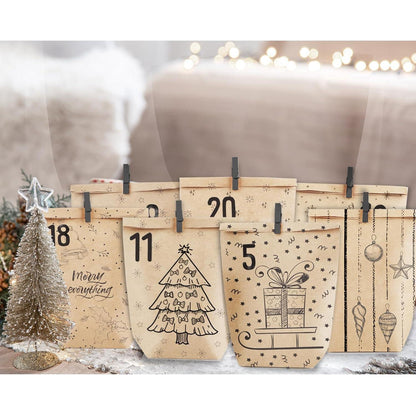 Adventskalender zum Befüllen 24 Weihnachtskalender Geschenk
