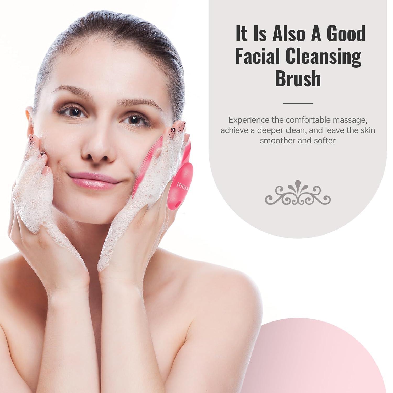 Silikon Duschbürste Körperbürste Badebürste Peeling Massagebürste Rosa
