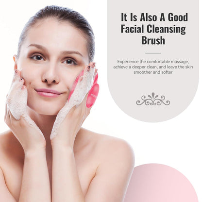 Silikon Duschbürste Körperbürste Badebürste Peeling Massagebürste Rosa