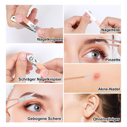 Maniküre Pediküre Set Nagelknipser Nagelhautentferner 7-in-1