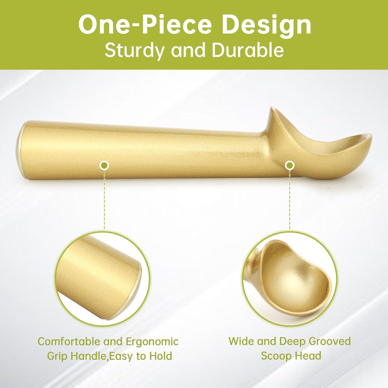 Eisportionierer Gold Aluminium Antihaft 18cm Eislöffel